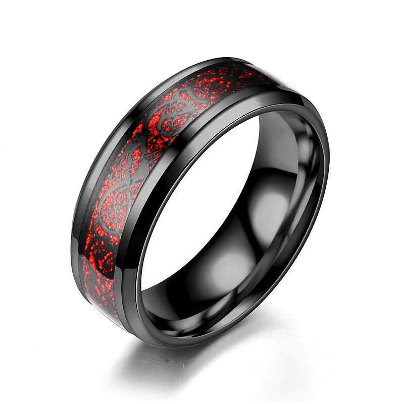 Herren Ring mit modernem, kunstvollem Muster aus hochwertigem Edelstahl Shop Nory