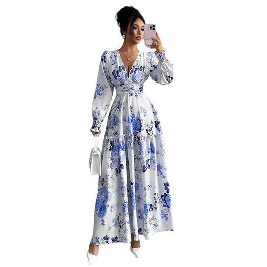Damen Maxikleid mit floralen Details Shop Nory