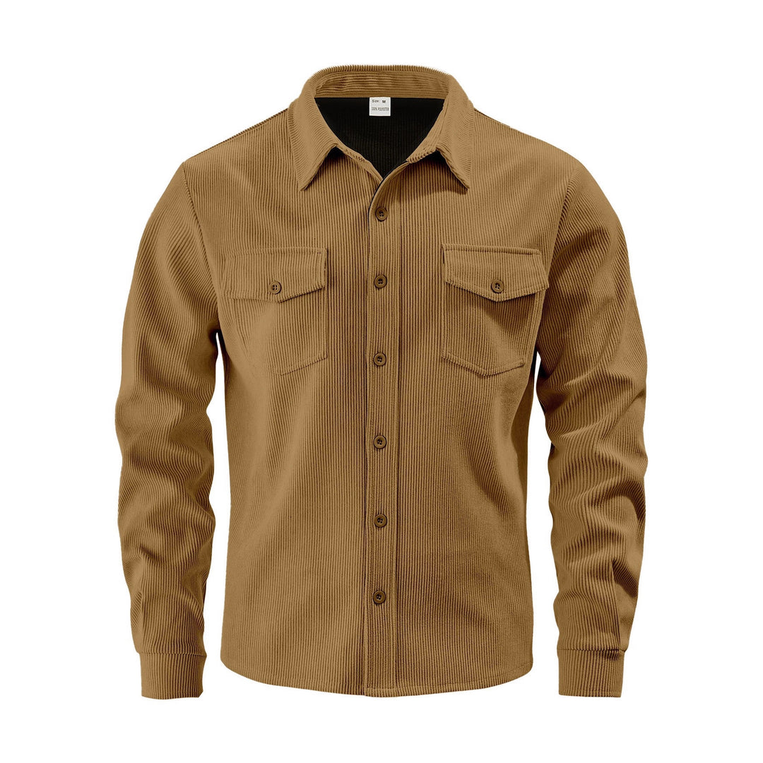 Herren Kordhemdjacke aus breitem Cord mit Pattentaschen und Hemdkragen Shop Nory