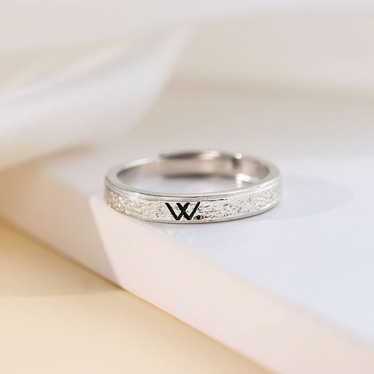 Damen filigraner Silberschmuckring mit elegantem Reliefdesign Shop Nory