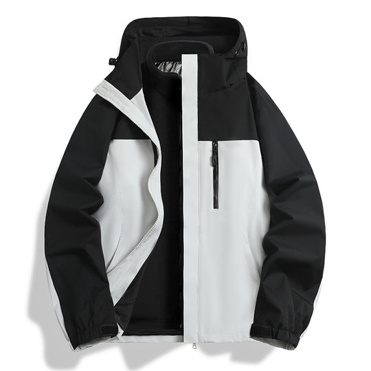 Herren Zwei-in-eins Softshell-Hybridjacke mit abnehmbarer Fleece-Innenjacke und wasserabweisender Membran Shop Nory