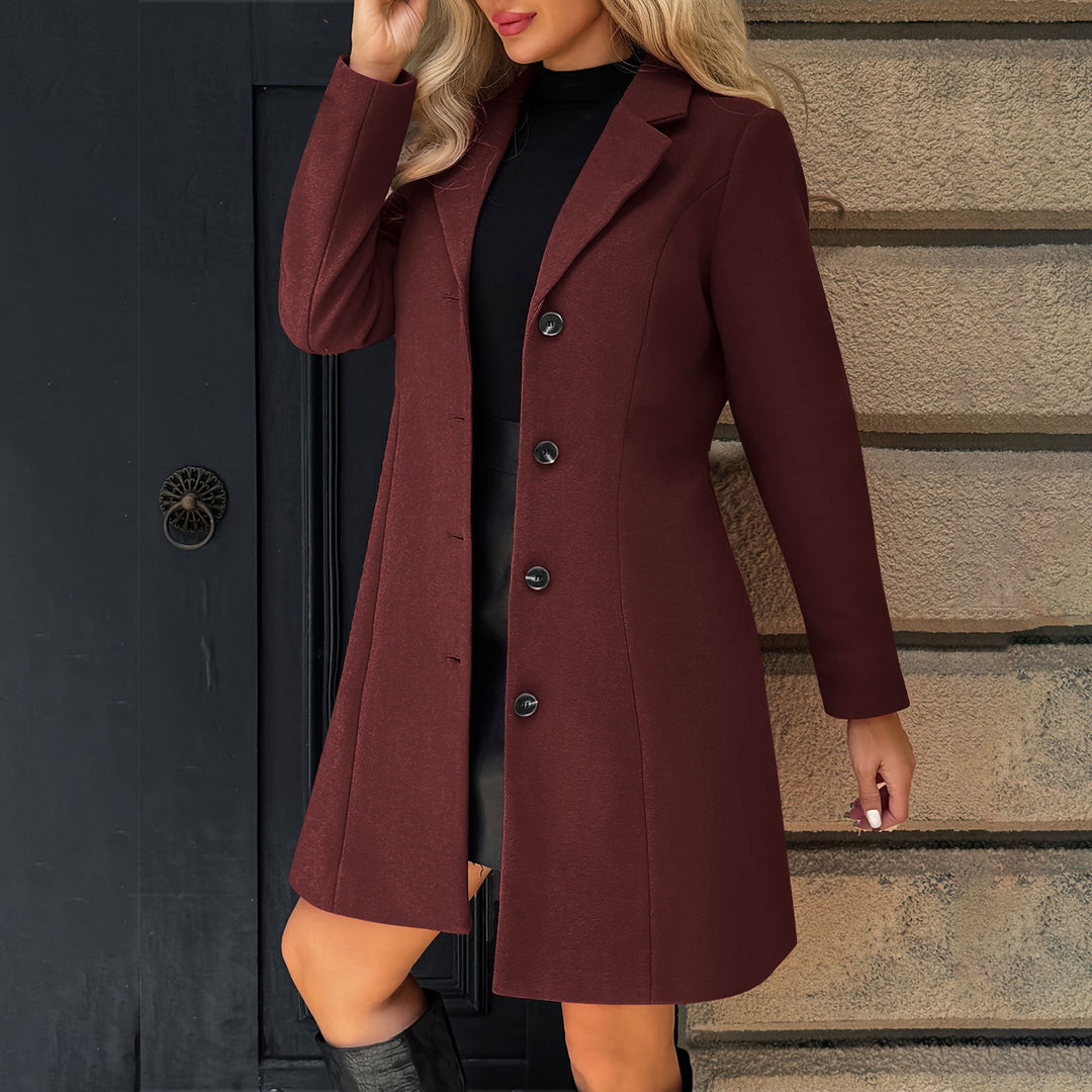 Damen Elegante und stilvolle Langblazer Jacke