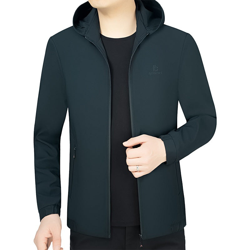 Herren Kapuzen-Softshelljacke mit wind- und wasserabweisender Membran und Reißverschlusstaschen Shop Nory