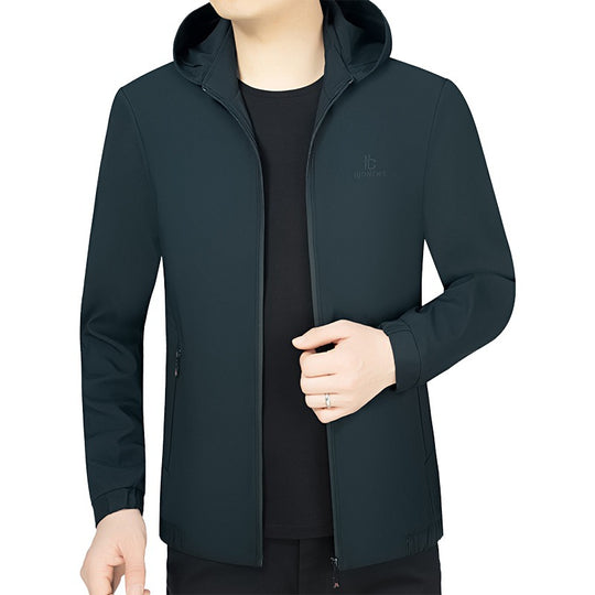 Herren Kapuzen-Softshelljacke mit wind- und wasserabweisender Membran und Reißverschlusstaschen Shop Nory