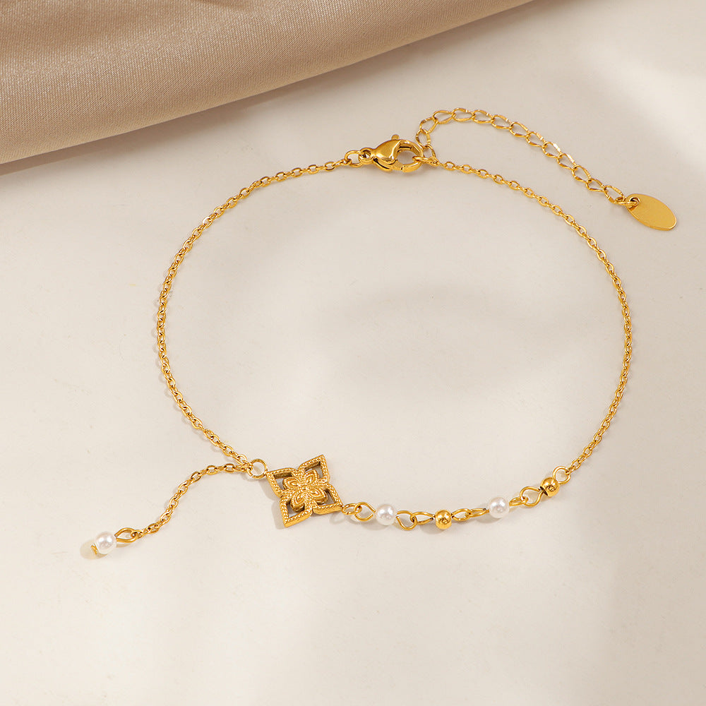 Frauen Delicate Vergoldete Charme Fußkettchen Shop Nory