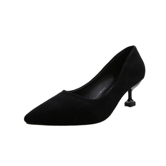 Damen Klassische spitz zulaufende Samtvelours‑Pumps mit skulpturellem Mini‑Absatz Shop Nory
