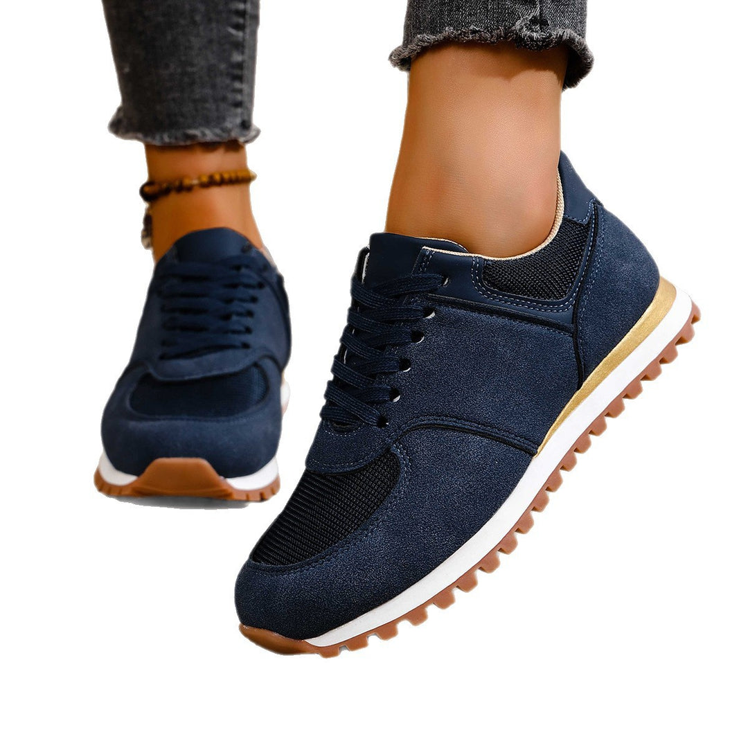 Damen leichte Retro-Lauf- und Freizeitsneaker mit gepolstertem Komfortfußbett und griffiger Profilsohle Shop Nory