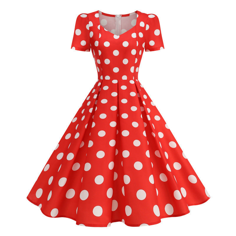 Damen Freizeitkleid mit floralem Design und schwingendem Rock