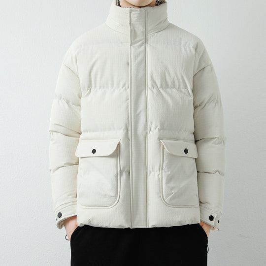Herren Modische Pufferjacke mit Karokragen Shop Nory