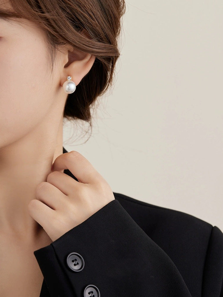 Damen Elegante Perlen Ohrstecker Shop Nory