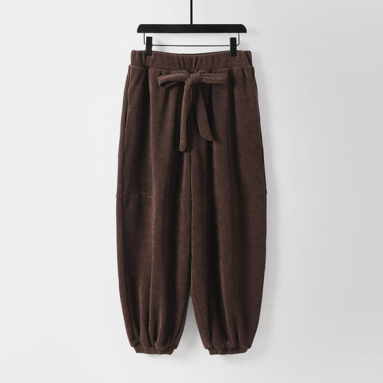 Damen Locker geschnittene Haremshose mit elastischem Bund und Bindegürtel Shop Nory