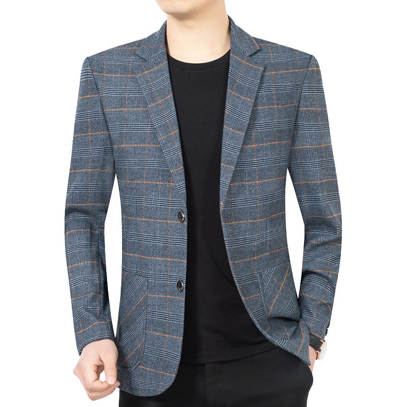 Herren Schmalgeschnittenes kariertes Glencheck-Sakko mit dezentem Overcheck-Optik Shop Nory