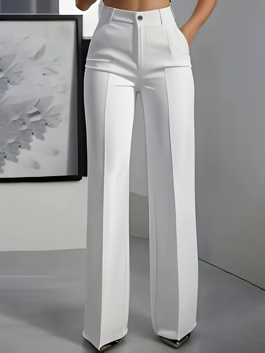 Damen Hochtaillierte Bundfalten‑Hose mit weitem Bein und Bügelfalte Shop Nory