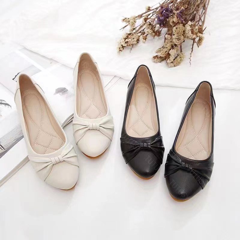 Damen Ballerinas mit modischem Knoten-Design und kuscheligem Innenfutter