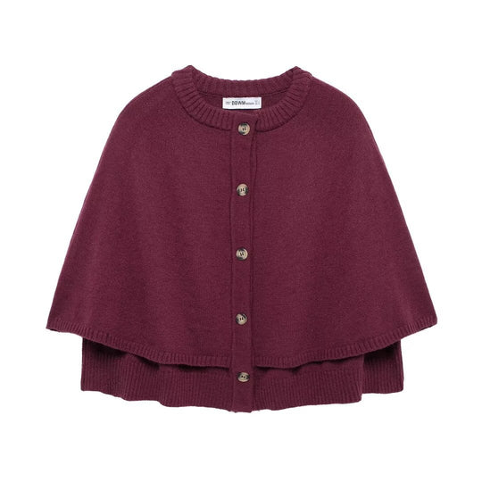 Damen Cape-Cardigan mit Knopfleiste und zweilagigem Umhang Shop Nory