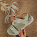 Damen Bequeme Sport-Sandalen mit elastischen Riemen und rutschfester Laufsohle