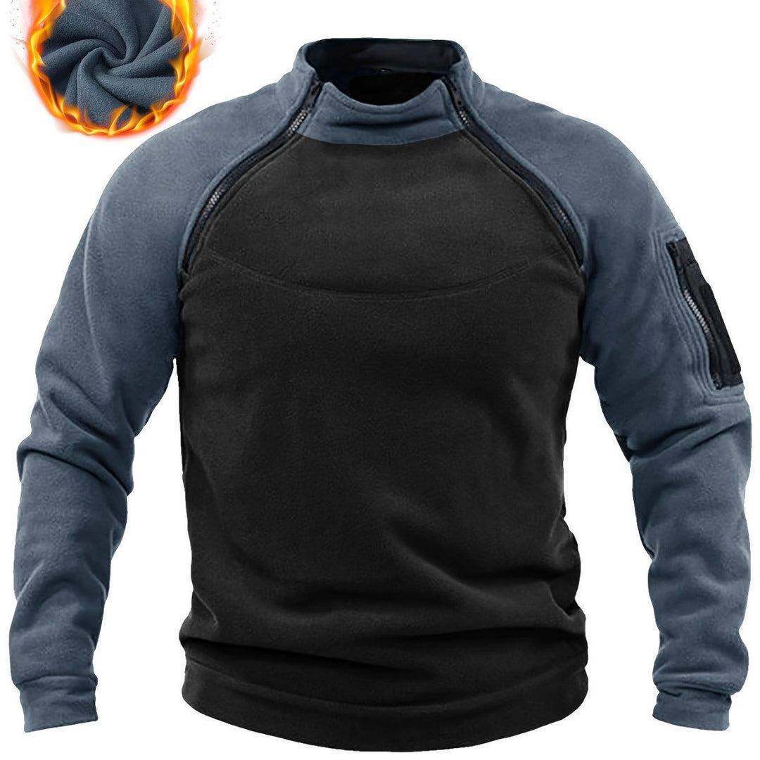 Herren Thermo-Fleecepullover mit Schulter-Reißverschlüssen & Ärmeltasche Shop Nory