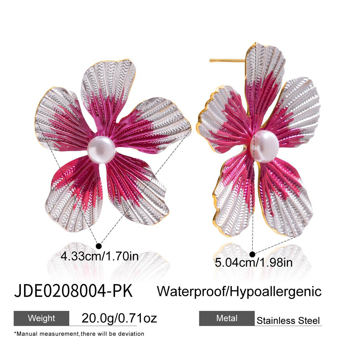 Damen Blüten Ohrhänger aus hypoallergenem Edelstahl mit hochwertiger Verarbeitung Shop Nory