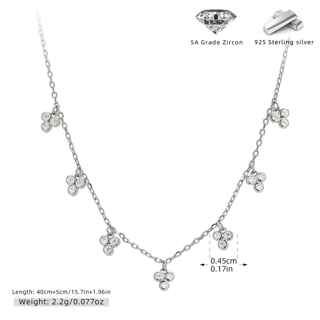 Damen Halskette mit funkelnden Zirkonen Shop Nory