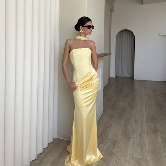 Damen Bodycon Abendkleid mit eleganter Drapierung Shopnory