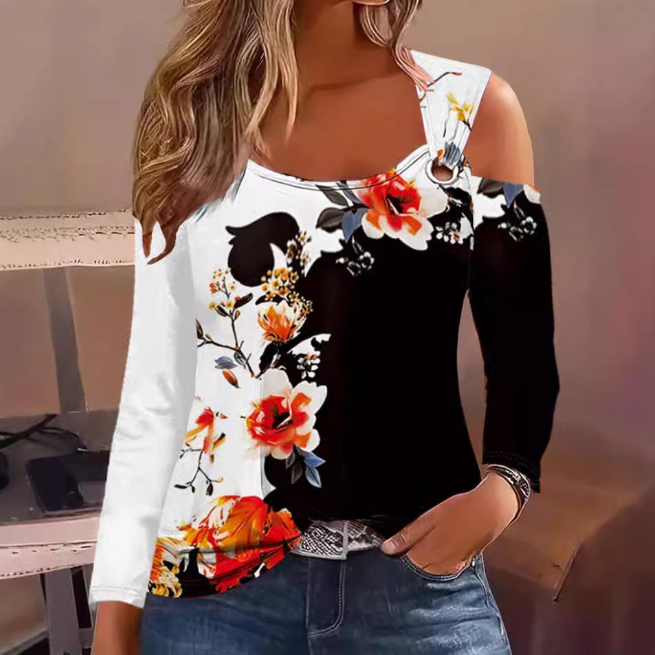 Damen Langarm-Oberteil mit Cut-Out-Details und asymmetrischem Design
