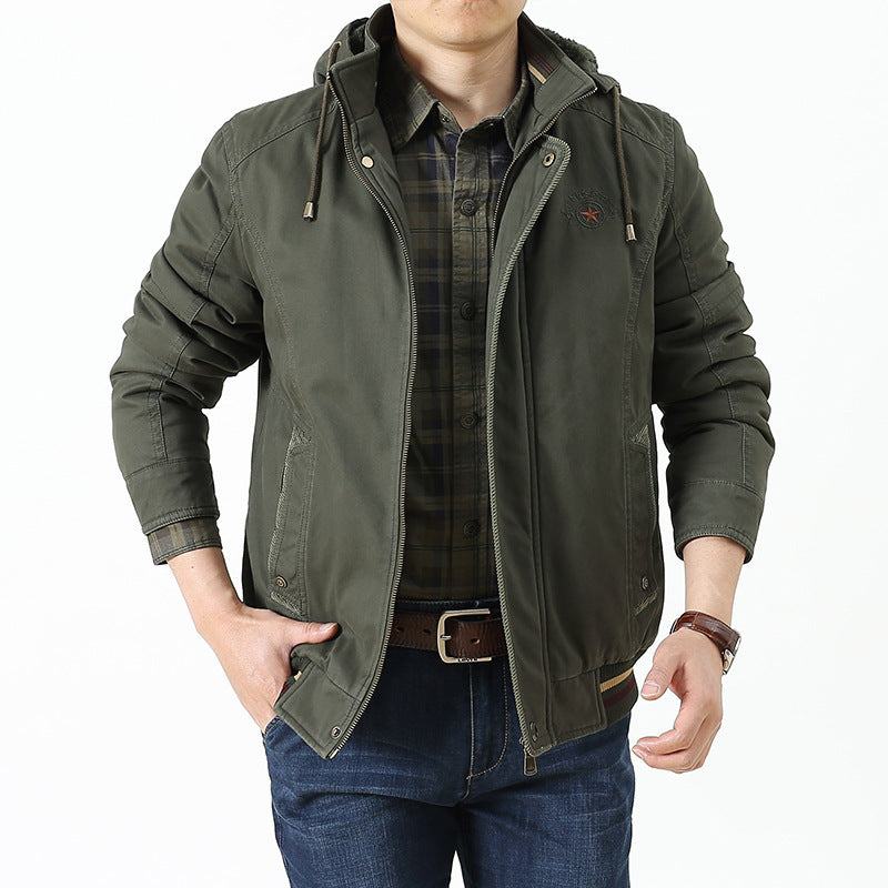 Herren Utility-Kapuzenjacke im Field-Parka-Stil mit Thermofutter und Multifunktions-Taschen Shop Nory