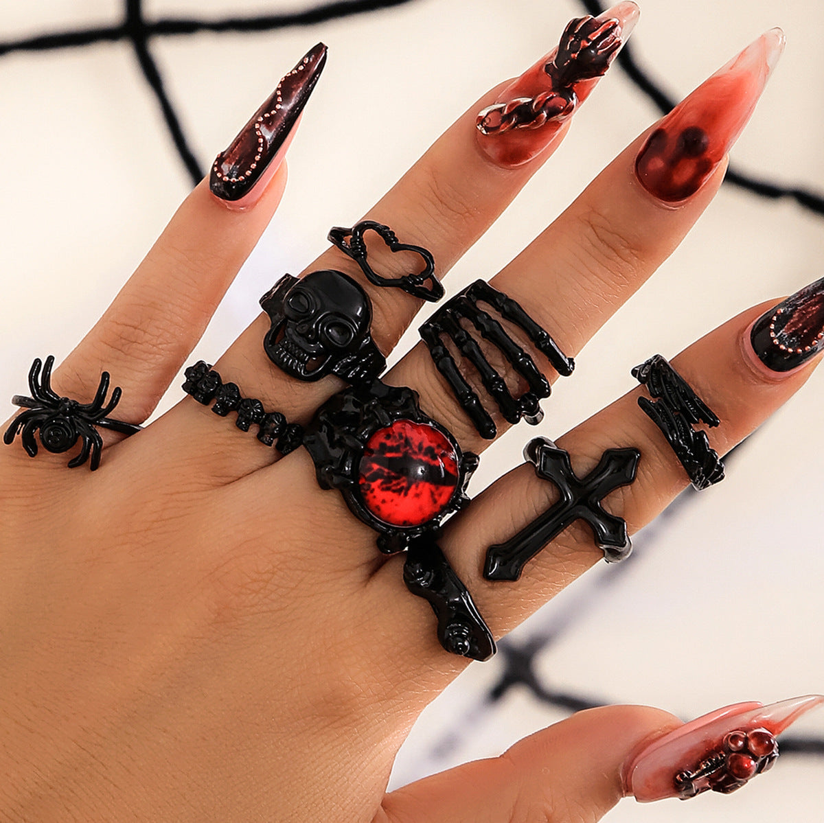 Damen Ring-Set mit einzigartigen Designs und filigranen Details