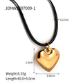 Damen Halskette mit hochwertigem herzförmigem Anhänger und geflochtenem Lederband Shop Nory