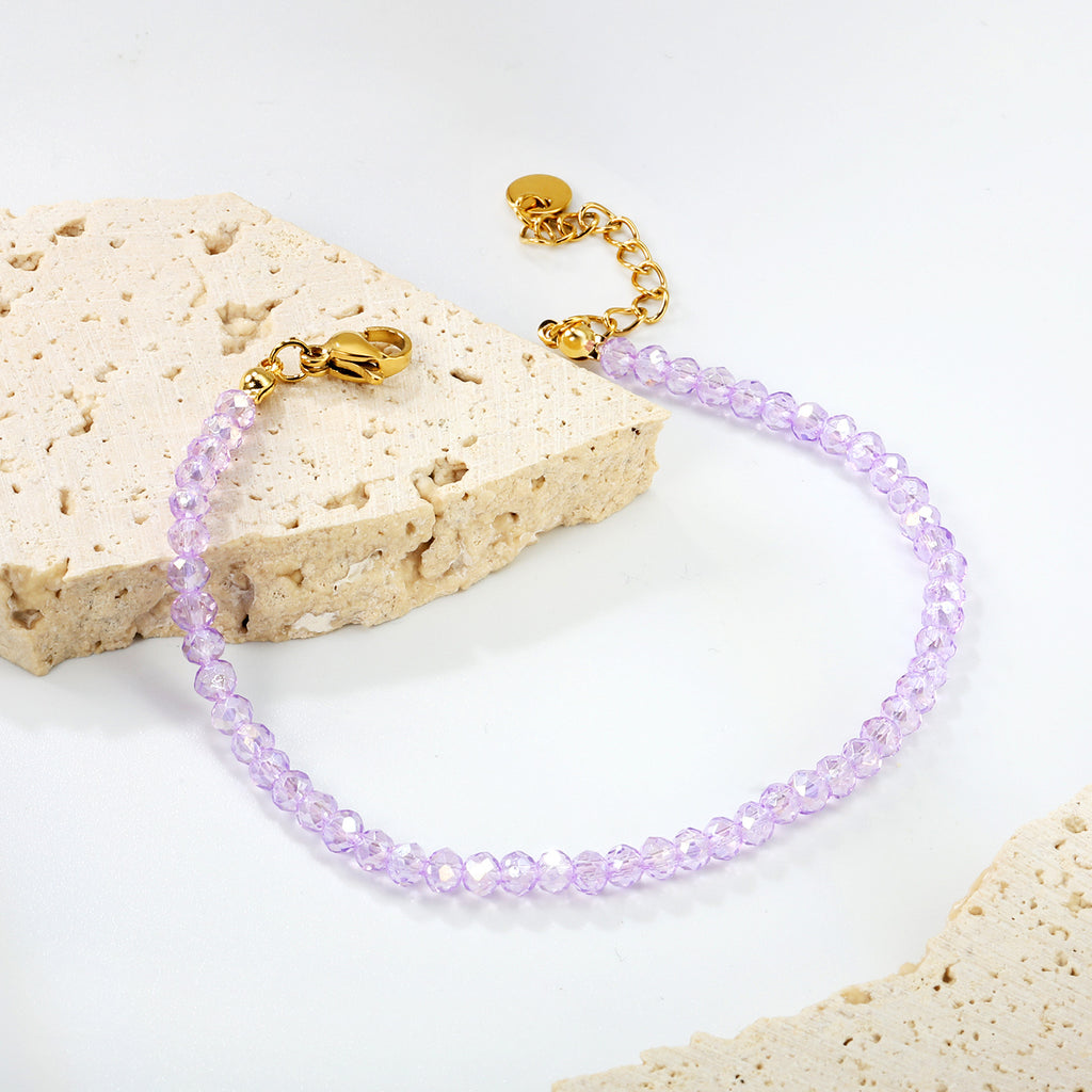 Damen Armband mit zarten, facettierten Kristallperlen Shop Nory