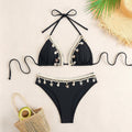 Damen Triangel-Bikini mit eleganten Muschelverzierungen