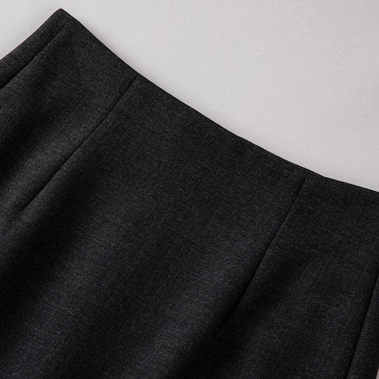 Damen Maxirock aus Feinstrick mit geradem Fall und hoher Taille Shop Nory
