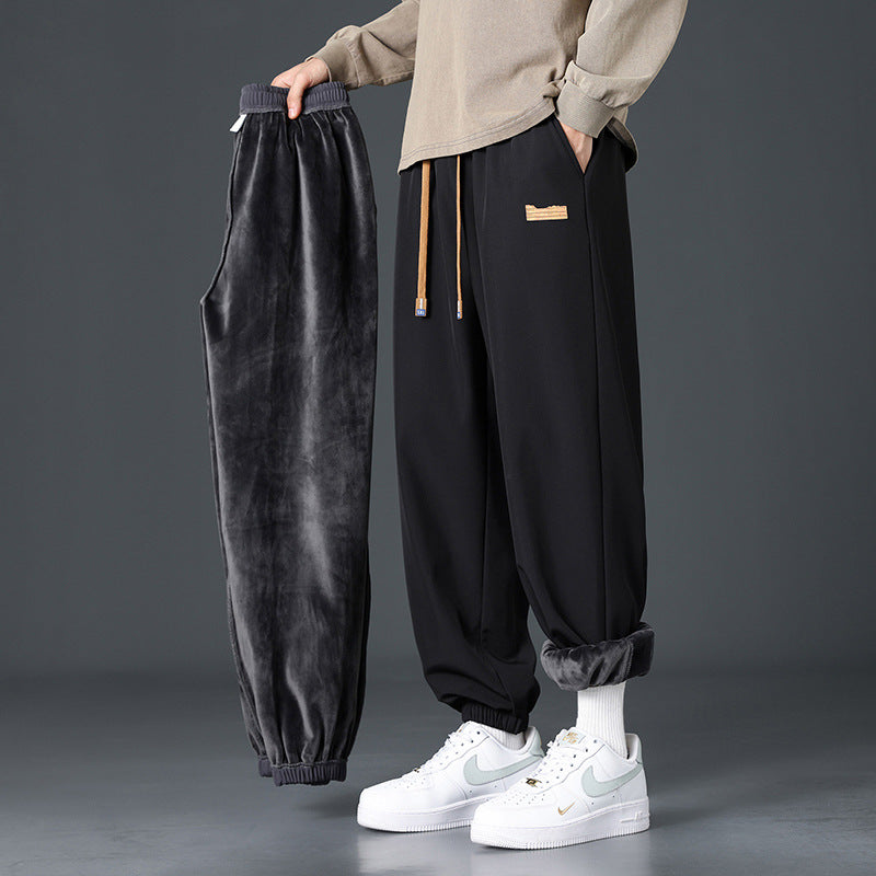Herren Bequeme Fleece-Jogginghose mit praktischem Kordelzug