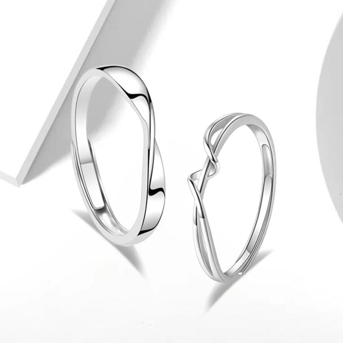 Damen Zierlicher und eleganter Ring mit geschwungenem Design Shop Nory