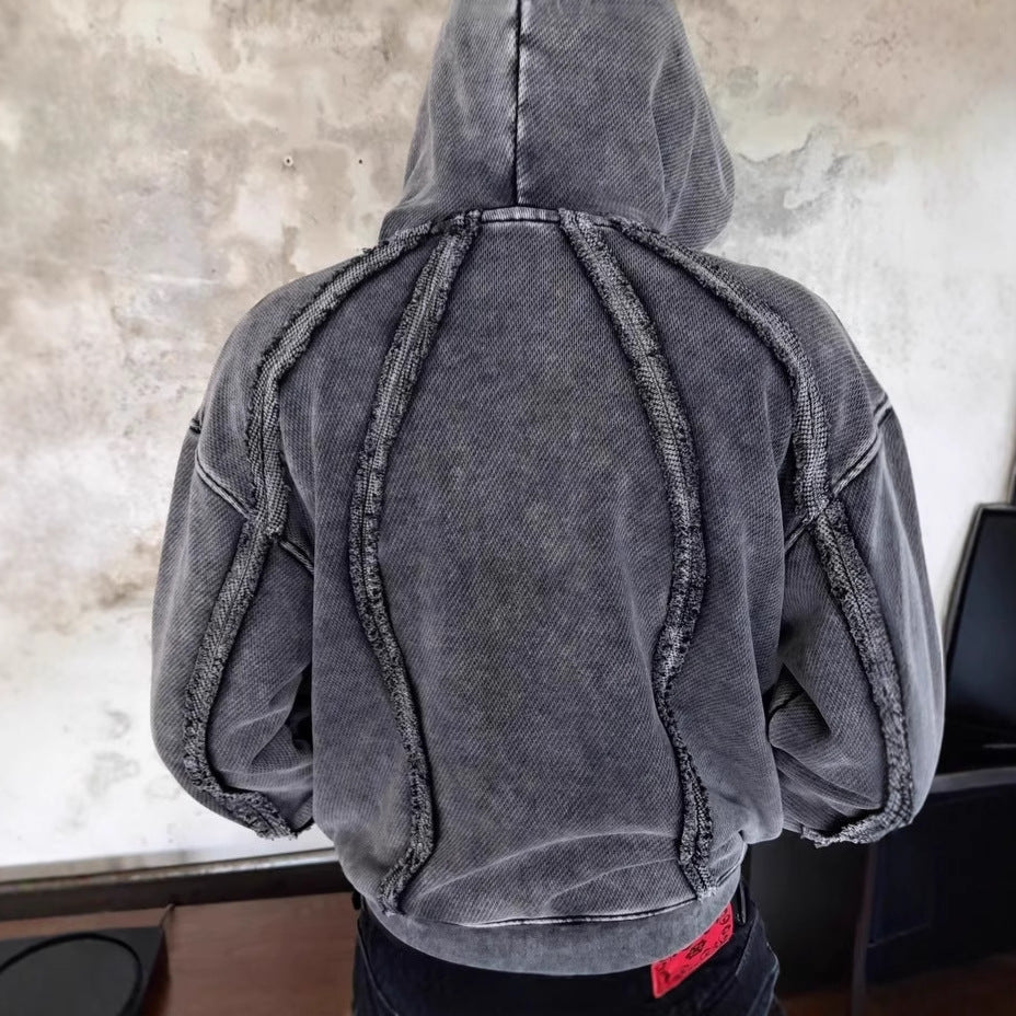 Herren Urbaner Kapuzenpullover aus strukturiertem Material Shopnory