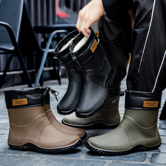 Herren Funktionale wasserdichte Ankle-Gummistiefel mit verstellbarem Bündchen Shop Nory