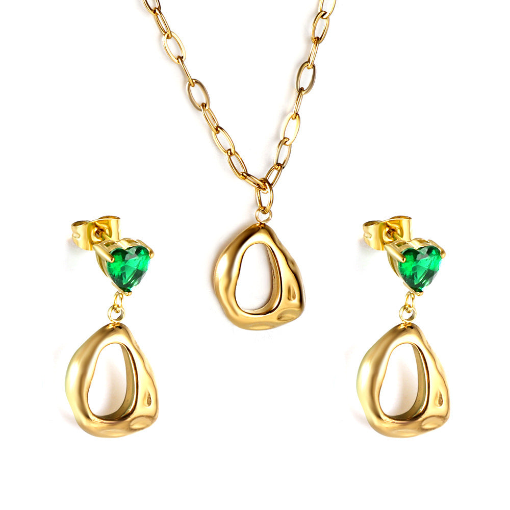 Damen Schmuckset mit goldplattiertem und elegantem Design Shop Nory