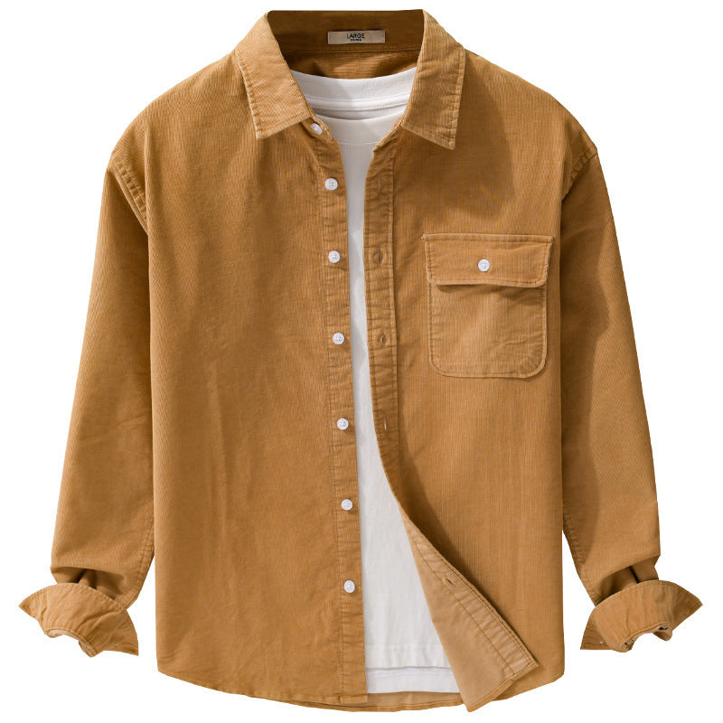 Herren Cordshirt im Overshirt‑Stil mit Brustpatte und entspannter Passform Shop Nory