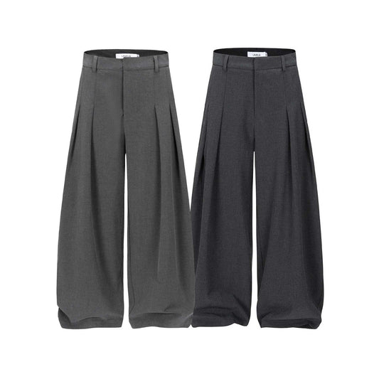 Damen Hochtaillierte weite Plissee-Hose mit Bügelfalte und Gürtelschlaufen Shop Nory