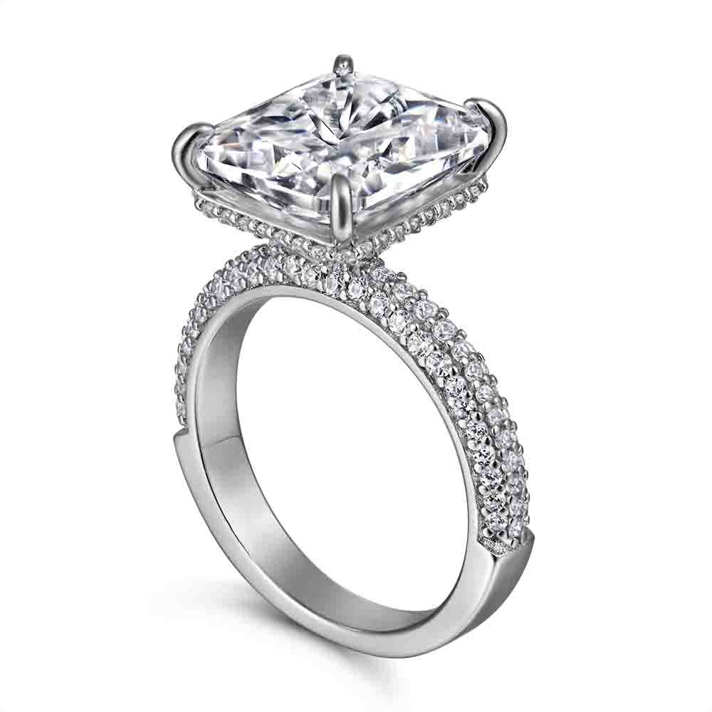 Damen eleganter Verlobungsring mit kunstvollem Kristallbesatz Shop Nory