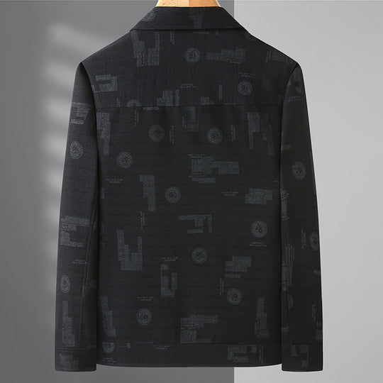 Herren Leichte Hemdjacke mit strukturierter Druckoptik und aufgesetzten Brusttaschen Shop Nory