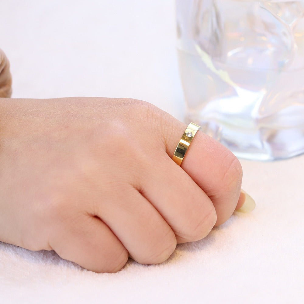 Damen Ring mit funkelndem Kristalleinsatz Shop Nory
