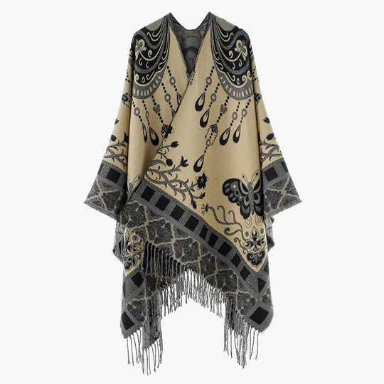 Damen Jacquard‑Überwurf im Wandteppich‑Jacquard mit Fransensaum Shop Nory