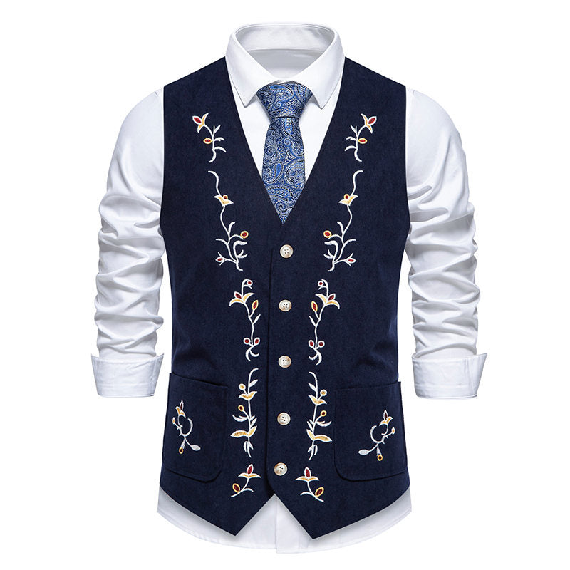Damen elegante bestickte Weste Shopnory