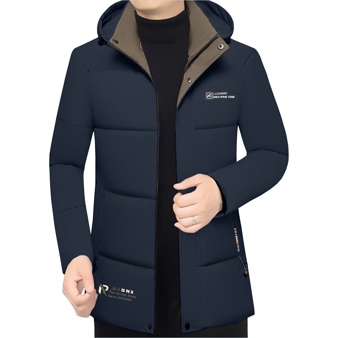 Herren Wattierte Stehkragenjacke mit wasserabweisender Oberfläche und Reißverschlusstaschen Shop Nory