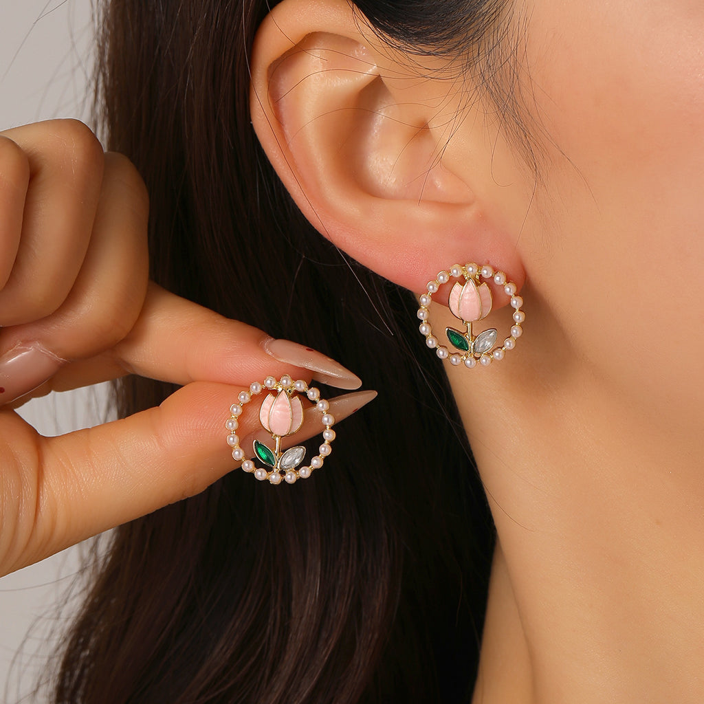 Damen Ohrringe mit elegantem Perl- und Zirkonia-Design Shop Nory