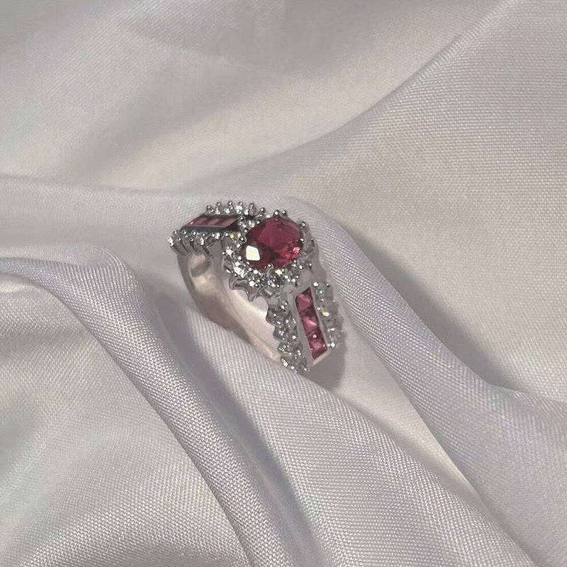 Damen eleganter und funkelnder Ring mit Edelsteinen Shop Nory