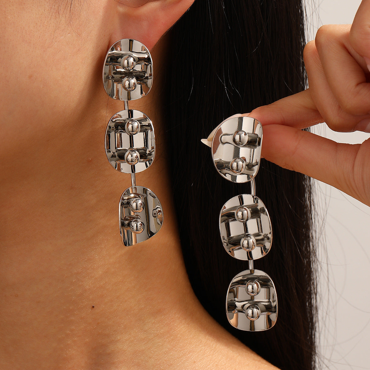 Damen Statement Ohrringe mit kreativem, mehrlagigem Design Shop Nory