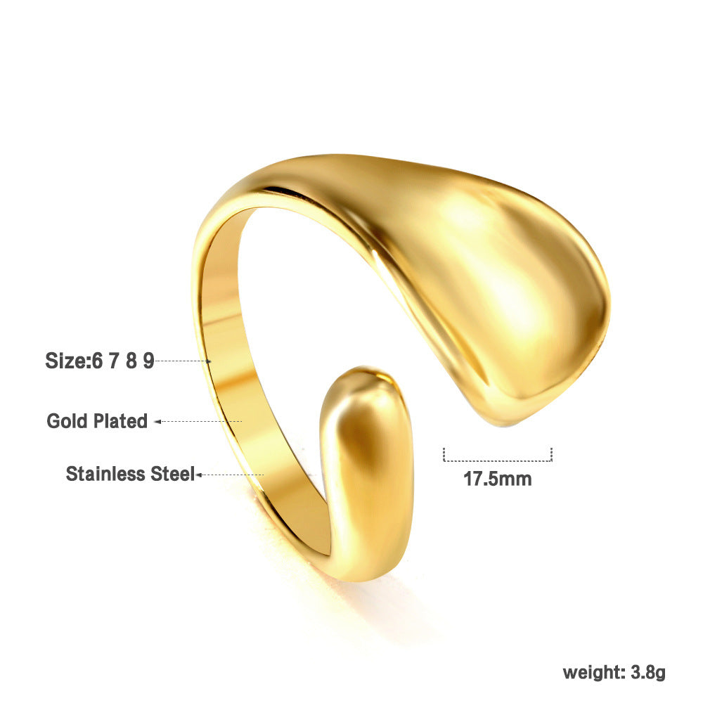 Damen hochwertiger und eleganter Ring mit geschwungenem Design Shop Nory