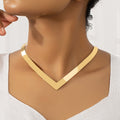 Damen Choker-Halskette mit modernem V-Design Shop Nory