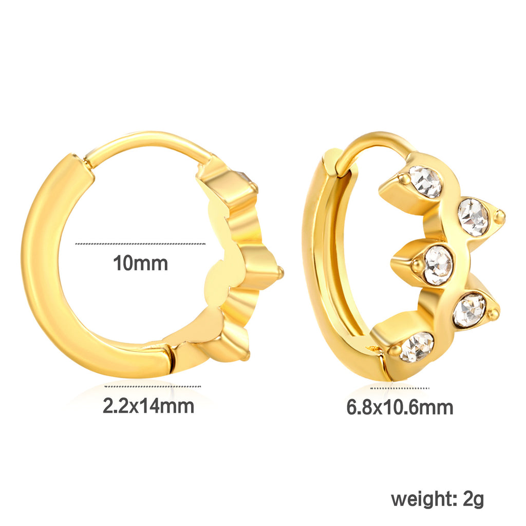 Damen Creolen mit funkelnden Zirkonia und elegantem Design Shop Nory